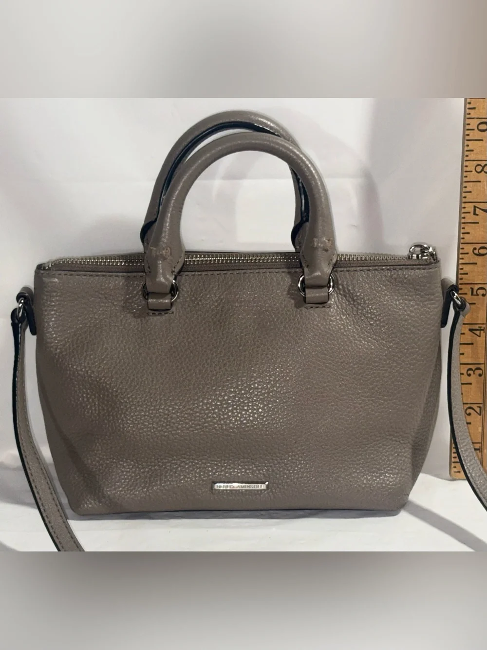 Rebecca Minkoff Micro Moto Satchel Dove Grey